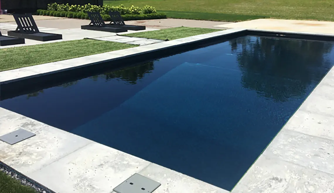Leisure Pools The Grand rectangular fiberglass pool deep end stunning finish by Leisure Pools Northern Kentucky